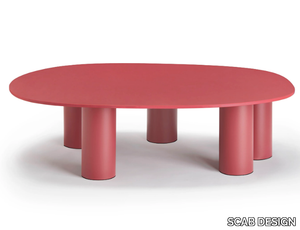 HYPPO - Oval garden table in laminate with aluminum legs _ SCAB DESIGN