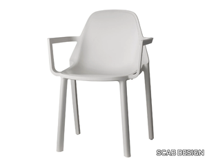 PIÙ - Stackable technopolymer chair with armrests _ SCAB DESIGN