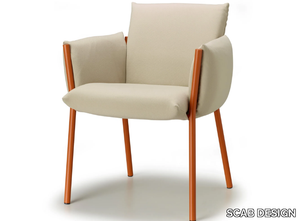 BREZZA - Upholstered fabric garden chair with armrests _ SCAB DESIGN