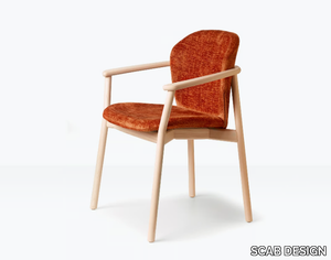 NATURAL FINN - Upholstered fabric chair with armrests _ SCAB DESIGN