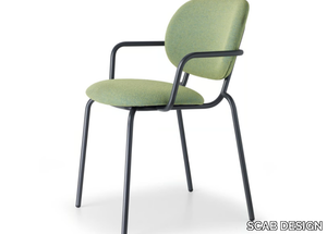 SI-SI BOLD - Upholstered recycled fabric chair with armrests _ SCAB DESIGN