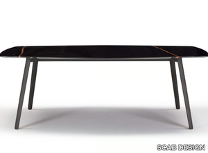 SQUID M - Hexagonal die cast aluminium and marble table _ SCAB DESIGN