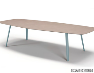 SQUID - Hexagonal die cast aluminium and HPL table _ SCAB DESIGN