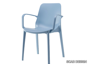 GINEVRA - Stackable technopolymer chair with armrests _ SCAB DESIGN