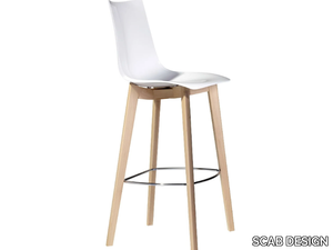 NATURAL ZEBRA ANTISHOCK - High polycarbonate stool _ SCAB DESIGN