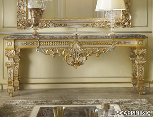 35TH ANNIVERSARY 2550-M - Rectangular gold leaf console table _ SCAPPINI & C