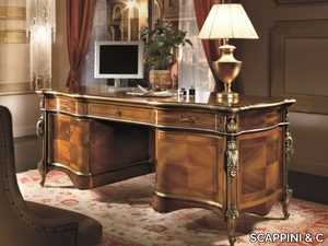 35TH ANNIVERSARY 2052 - Rectangular walnut writing desk with drawers _ SCAPPINI & C