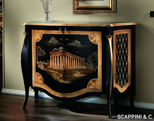 35TH ANNIVERSARY 2060 - Gold leaf sideboard with doors _ SCAPPINI & C