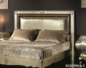 35TH ANNIVERSARY 2080 - Upholstered silver leaf headboard for double bed _ SCAPPINI & C