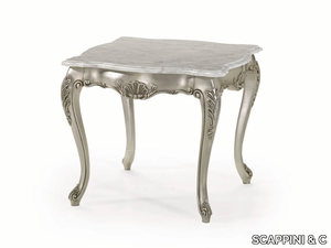 35TH ANNIVERSARY 875-M - Square Carrara marble high side table for living room _ SCAPPINI & C