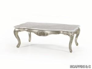 35TH ANNIVERSARY 876-M - Rectangular Carrara marble coffee table for living room _ SCAPPINI & C