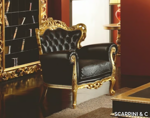 35TH ANNIVERSARY 9102 - Tufted Eco-leather armchair with armrests _ SCAPPINI & C