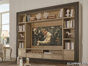 TIMELESS 2920 - Wooden TV cabinet with shelves _ SCAPPINI & C