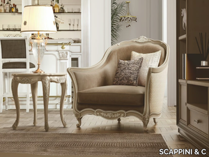 TIMELESS 3060/1 - Fabric armchair with armrests _ SCAPPINI & C