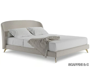 WAVE - Double bed with upholstered headboard _ SCAPPINI & C