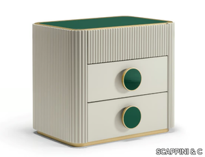 SECRET N36 - Rectangular wooden bedside table with drawers _ SCAPPINI & C