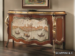 35TH ANNIVERSARY 2061-VCE - Gold leaf sideboard with doors _ SCAPPINI & C