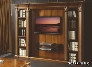 35TH ANNIVERSARY 2007 - Wooden TV cabinet with shelves _ SCAPPINI & C