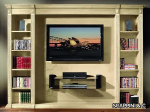 35TH ANNIVERSARY 2008 - Wooden TV cabinet with shelves _ SCAPPINI & C