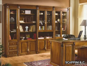 35TH ANNIVERSARY 312-313-314-317 - Open wooden bookcase with drawers _ SCAPPINI & C