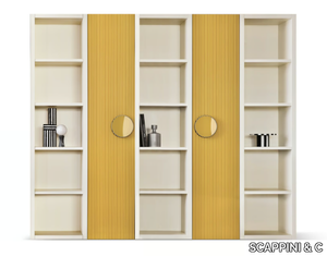 STAGE N29 - Wall-mounted sectional wooden bookcase _ SCAPPINI & C