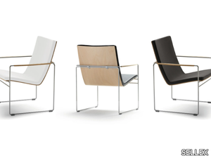 HAMMOK LOUNGE - Upholstered polyurethane easy chair with armrests _ SELLEX