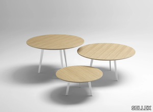 MIX - Round wooden coffee table _ SELLEX