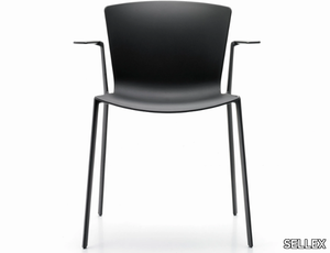 SLAM - Polypropylene chair with armrests _ SELLEX