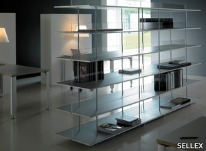 ZUMM - Open double-sided extruded aluminium bookcase _ SELLEX