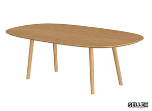 FLY - Oval oak table _ SELLEX