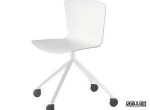 SLAM - Polypropylene office chair with castors _ SELLEX