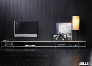 ZUMM - Low aluminium TV cabinet _ SELLEX