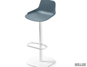 SET - Swivel polypropylene stool with footrest _ SELLEX