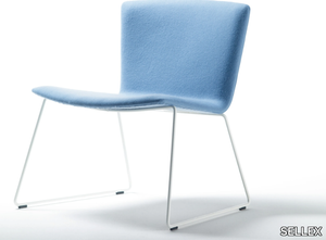 SLAM - Sled base upholstered fabric easy chair _ SELLEX