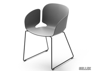 NEST - Sled base polypropylene chair with armrests _ SELLEX