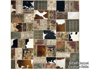 GIOCONDA - Handmade rug in wool and cow leather _ SITAP Carpet Couture Italia