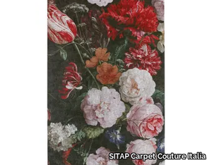 SICILY SIAS BLACK/MULTI - Rectangular rug with floral pattern _ SITAP Carpet Couture Italia