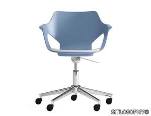 JAMILA - Office chair with castors with 5-Spoke base _ SITLOSOPHY®