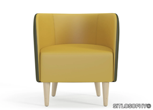 ROUND - Fabric easy chair with armrests _ SITLOSOPHY®