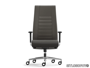 TAIT - High-back executive chair with 5-spoke base _ SITLOSOPHY®