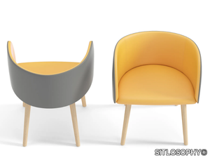 ROUND - Fabric easy chair with armrests _ SITLOSOPHY®