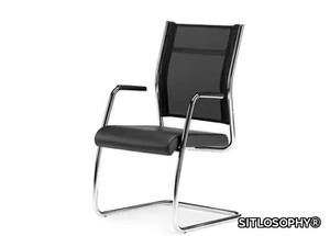 SYNCRONET - Cantilever reception chair with armrests _ SITLOSOPHY®