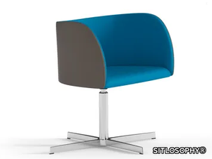ROUND - Swivel with 4-spoke base easy chair _ SITLOSOPHY®
