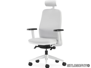 KILIG - Swivel fabric office chair with 5-Spoke base with headrest _ SITLOSOPHY®