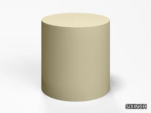 CYLINDER - Round coated foam pouf _ SIXINCH