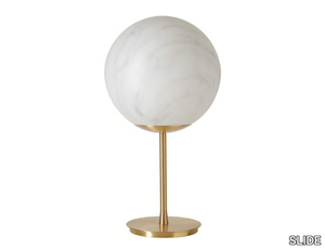 MINERAL - Indirect light brass table lamp _ SLIDE