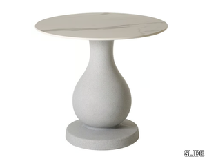 OTTOCENTO - Round polyethylene garden table _ SLIDE