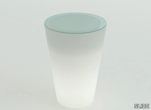 PINT - Round with light polyethylene high table _ SLIDE