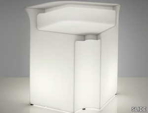 BREAK CORNER - Illuminated outdoor polyethylene bar counter _ SLIDE