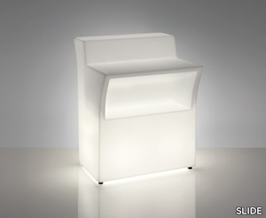 JUMBO BAR - Illuminated outdoor polyethylene bar counter _ SLIDE